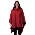 thumbnail image 2 of Le Moda Women’s Pleated Poncho with Shawl Collar Winter Collection, 2 of 10