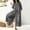 Gray, variant on Chuancc Women's Jumpsuits Elegant Business Casual Button Down V Neck Long Sleeve Strap Straight Long Pants With Pockets Black L