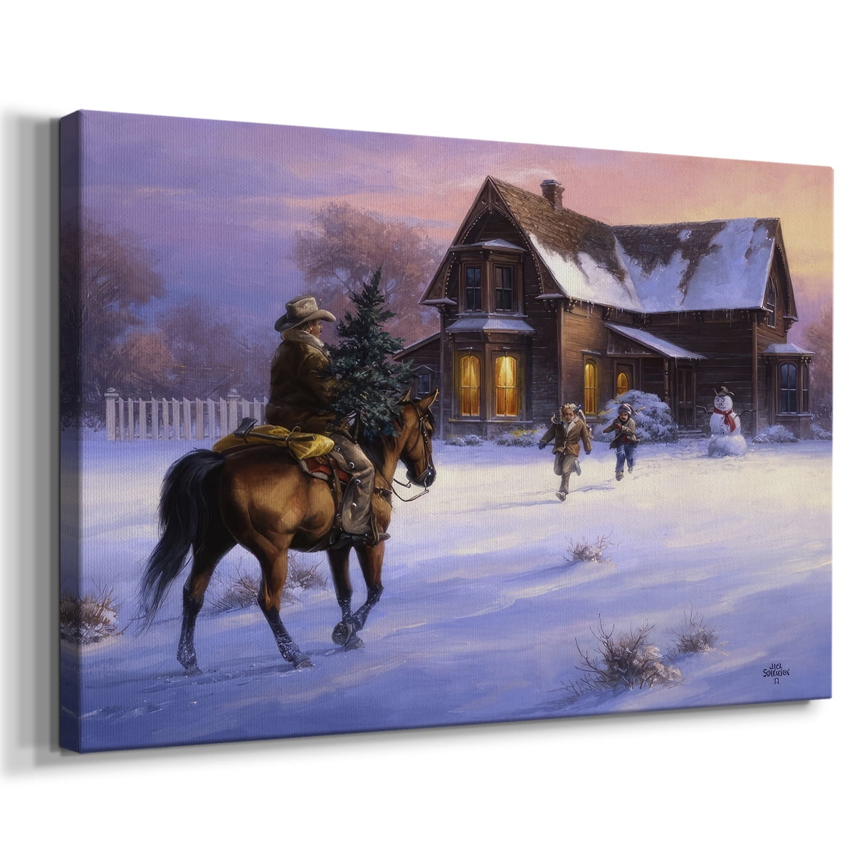 The Day Daddy Brought Home the Tree- Gallery Wrapped Canvas
