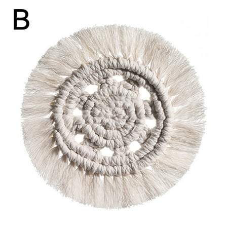 

Cup Pad Heat-insulating Handmade Table Mat Cotton Knitting Coaster for Home Office