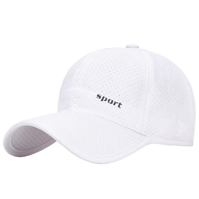 MIASHUI Unisex Summer Baseball Cap Lightweight Breathable Outdoor Sports Hat,White