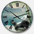 thumbnail image 1 of DesignArt Panda Grande Horloge Murale après une Longue Journée, 1 of 2