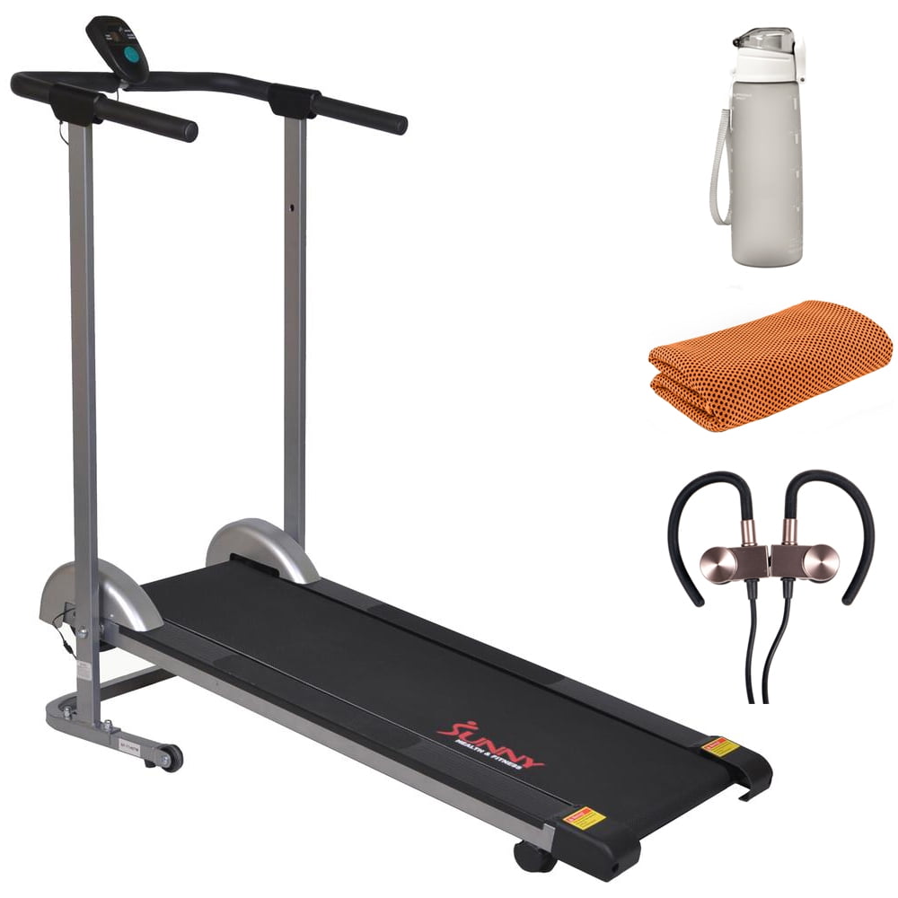 Sunny Health and Fitness SFT1407M Manual Compact Walking Treadmill