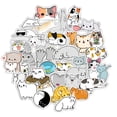 thumbnail image 2 of Mistaha 50PCS Cute Cat Cartoon Stickers Reusable Waterproof Non-trace Stickers for PC Laptop Mobile Phone, 2 of 6