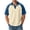 Beige#18317KK, variant on Hearthz Mens T-Shirts Denim Patchwork Raglan Shirts for Men Short Sleeve Collared Button Down Shirts for Men Navy XXL