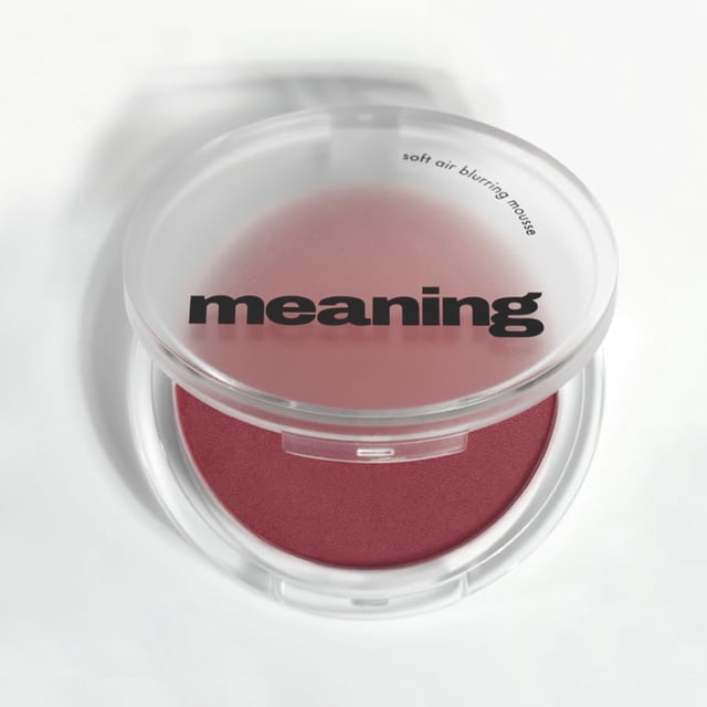meaning Soft Air Blurring Mousse #02 cool with me | Blush vegano coreano de multiusos con centella asiática y ácido hialurónico libre de talco
