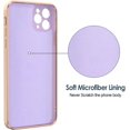 thumbnail image 4 of Case for iPhone 11 Pro Max Case with Ring Stand, Plating Rose Gold Edge 360° Rotatable Ring Holder Magnetic Kickstand Cover, Slim Soft TPU Luxury Protective Phone Case, Purple, 4 of 14