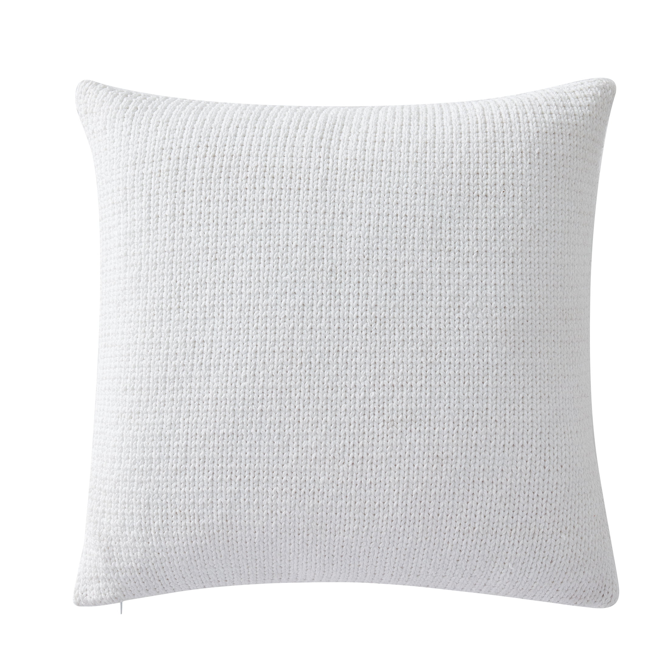 My Texas House Willow Cable Knit Square Decorative Pillow Cover, 22" x 22", White