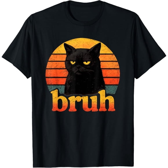 Funny Cat Bruh - Camiseta con gráfico de meme para adolescentes, niños, niñas, hombres y mujeres