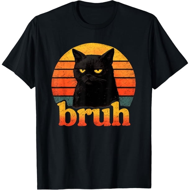 Funny Cat Bruh - Camiseta con gráfico de meme para adolescentes, niños, niñas, hombres y mujeres