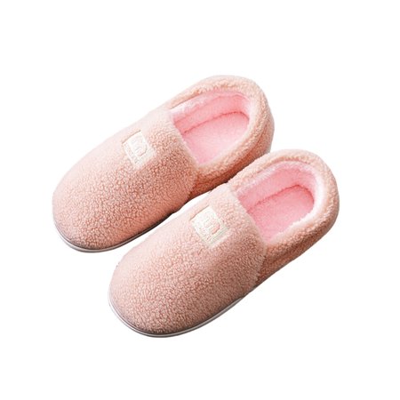 

Eloshman Mens Fuzzy Slipper Fluffy House Shoes Slip On Plush Slippers Indoor Comfort Winter Warm Home Shoe Non-slip Pink 7.5-8
