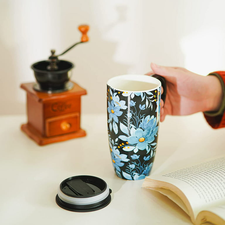 Topadorn 17 OZ. Ceramic Coffee Mug Travel Cup with