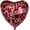 Happy Valentine's Day Cursive Letters, variant on PMU Valentine’s Day Inch Heart Shaped Pink 18 Inch Mylar-Foil Balloon Valentine's Day, Proposal, Special Events, Photo Props Party Decoration and Accessories Purple Pkg/1