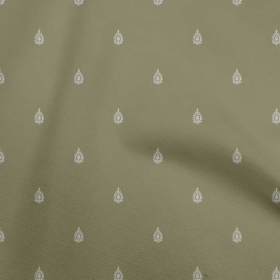 oneOone Velvet Olive Green Fabric Block Quilting Supplies Print Sewing Fabric By The Yard 58 Inch Wide