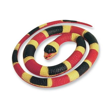 Coral Rubber Snake 26 Inch - Play Animal Figure by Wild Republic (918699)