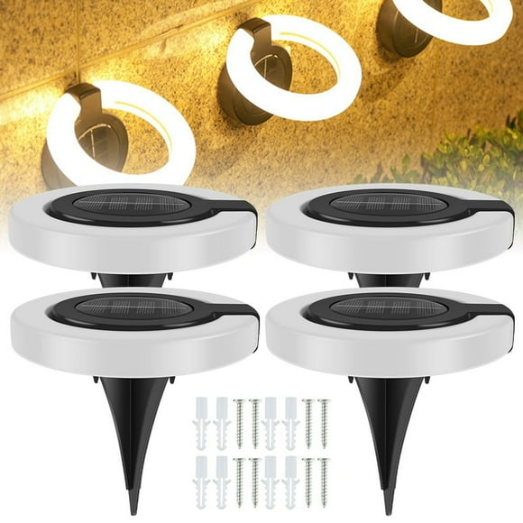 MesaSe 4Pcs Solar Ground Lights Solar Lights Outdoor Garden Decor Sunflower Decor Garden Stake Decorations Front Yard Decor Path Lighting Solar Light W/ Auto On/Off Adjustable Head Landsc