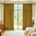 thumbnail image 2 of PHOENIGON Velvet Solid Color Metal Grommets Room Darkening Curtain Panels (Set of 2 ), 2 of 14
