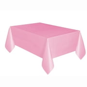 Way To Celebrate! Light Pink Plastic Party Tablecloth, 108in x 54in