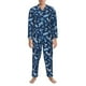 thumbnail image 3 of Balery Blue Bus Pijama para Hombre de Dos Piezas con Manga Larga, Conjunto de Dormir y Descanso Suave con Bolsillos-Large, 3 of 7