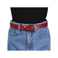 thumbnail image 6 of INSPIRE CHIC Womens Vintage Hollow Belts Pin Buckle Faux Leather Belts for Jeans Pants Black & Red 120cm/47.24", 6 of 6