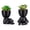 Black Ceramic Pot B Green Succulent, variant on Black Ceramic Pot B Green Succulent Mini Artificial Plants Human Shaped Desk Decor