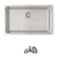 thumbnail image 2 of Stylish Dual Mount 30" Stainless Steel Single Bowl Kitchen Sink with Strainer S-411T, 2 of 10