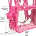 thumbnail image 6 of DALIX Clear Backpack for School Transparent Bags Bulk in Purple and Hot Pink (2-Pack), 6 of 6