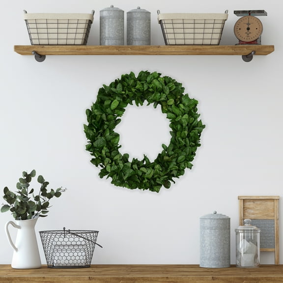 Northlight Preserved Leaf Spring Garden Wreath - 20" - Unlit