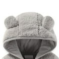 thumbnail image 4 of Coerni New Born Fleece Hooded Crawling Suit Cute Baby Bear Shape Jumpsuit Baby Boy Girl Cute Furry Hood Romper Winter Clothes, 4 of 6