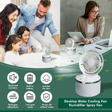 

Fan Head Bladeless Fan Bladeless Desktop Mini Fan Moving Handheld Three-speed Fans