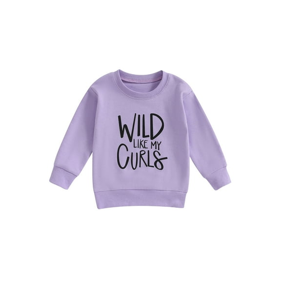 Bagilaanoe Toddler Baby Girl Casual Sweatshirt Long Sleeve Letter Print Pullover 1T 2T 3T 4T 5T 6T Kids Fall Loose Tee Tops