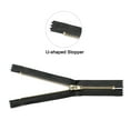 thumbnail image 4 of 40Pack #3 U Shape Top Stoppers for Bags Coats Jackets Zippers Replacing, Metallic Black, 4 of 6