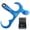 Blue, variant on Thumb Release for Compound Bow - 3 Finger Trigger 360° Rotating Jaws, Aluminum Alloy,Adjustable