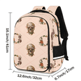 thumbnail image 4 of Skull Pattern Multi-Pocket Backpack, 21L Laptop Backpack with Reflective Safety Strips & Dedicated 15" Laptop Section for School, Travel, Work (Color 1), 4 of 8