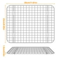 thumbnail image 2 of 2-Pack Cooling Racks for Baking Stainless Steel Grid Wire Baking Rack Sturdy Grilling Rack 11.81×9.05in, 2 of 10
