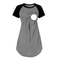 thumbnail image 5 of DYMADE Maternity Short Sleeve Printed Nursing Nightgown for Breastfeeding Sleepwear, 5 of 6