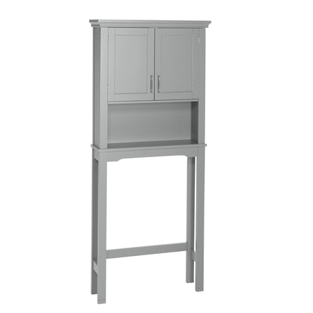 UPC: 0813924016121 | RiverRidge Somerset Two Door Storage Spacesaver with Open Shelf  Gray