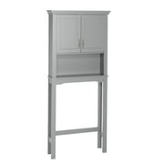 RiverRidge Somerset Two Door Spacesaver with Open Shelf, Gray