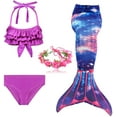 thumbnail image 1 of Girl Swimsuit Three-Piece Bikini Tail for Swimming, 1 of 7