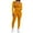 Yellow, variant on And Winter Women's Solid Color Fashionable Sports Suit Two Piece Set Vertical Lines Jumpsuit Romper plus Size Womens Dress Pants Winter Womens Suit Pants Dressy Pants for Women Womens Snow Pants