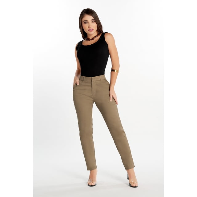 Pantalón Formal Ajustado Dama Beige Mundo Terra 026216