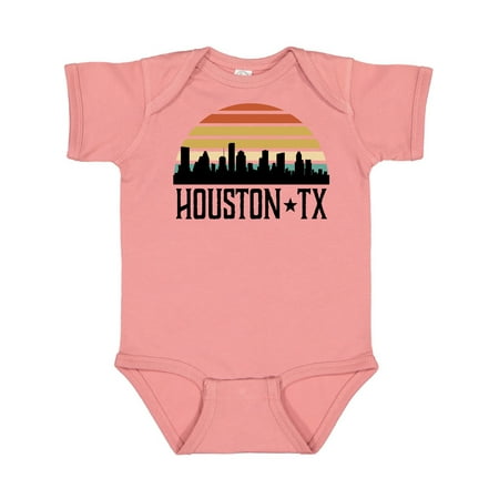 

Inktastic Houston Texas Skyline Retro Gift Baby Boy or Baby Girl Bodysuit