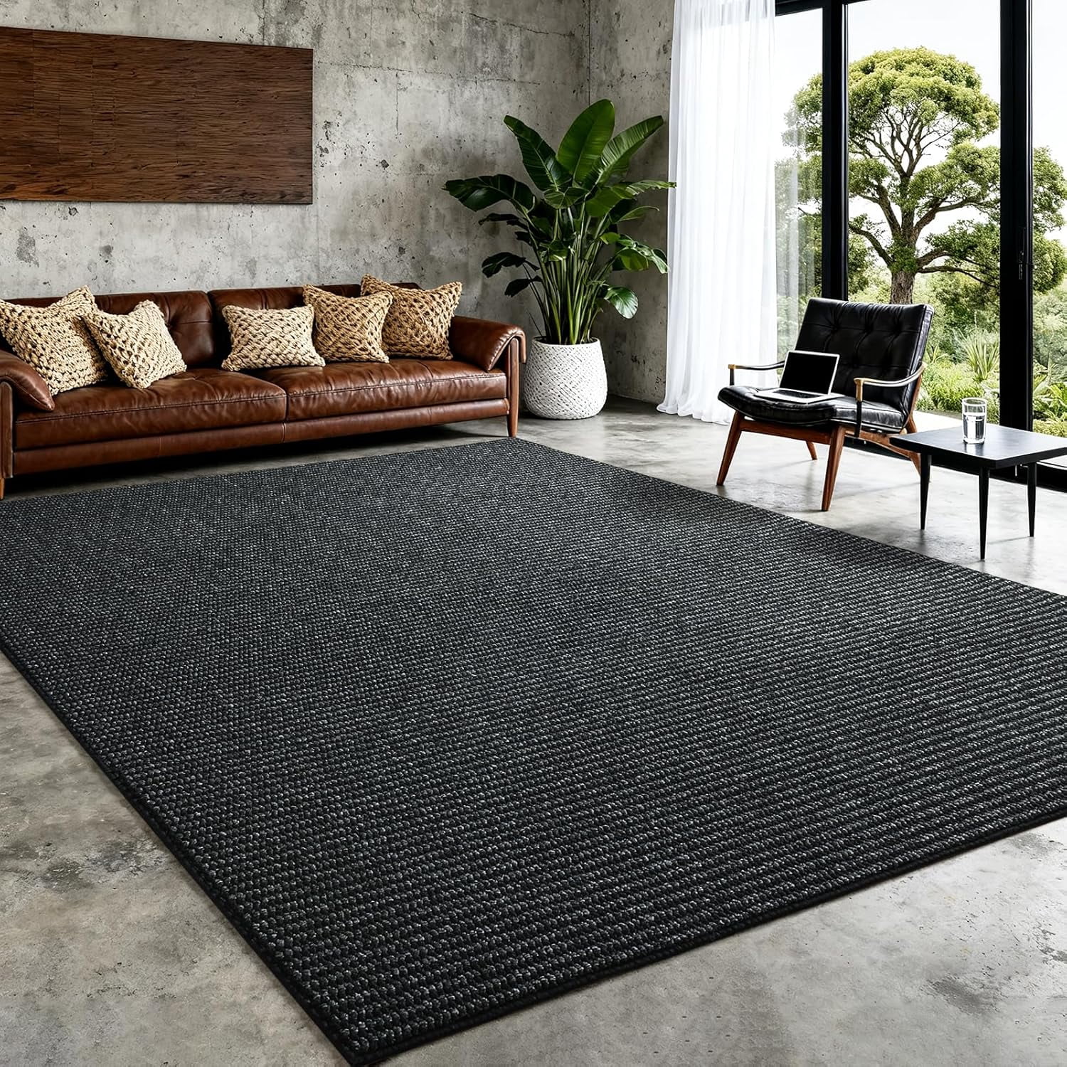 Area Rug Dirt Trapper  Non-Slip Washable Floor Rug, Dirt Resistant & Absorbent Indoor Rug, Low Profile Soft Rug for Entryway, Living Room, Bedroom