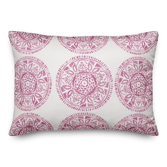 Creative Products Small Purple Pattern Medallions 14x20 Indoor / Outdoor Pillow