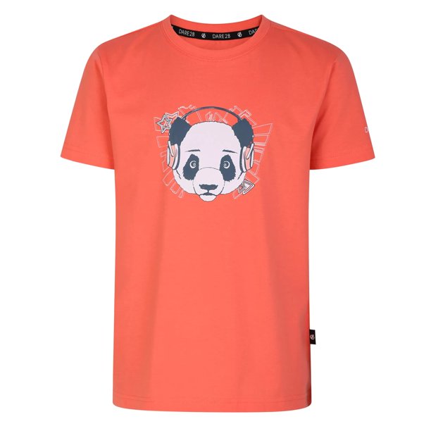 Dare 2B - Camiseta Trailblazer Diseño Impreso para Niños/Niñas (Melocotón Neón)