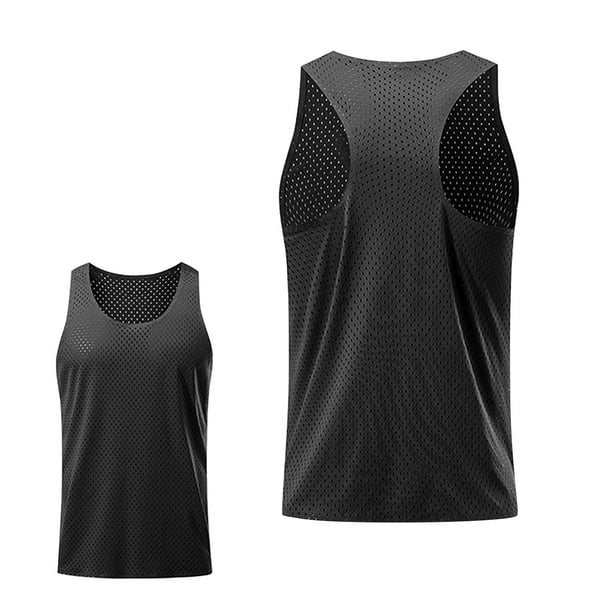 Blusa de Color Sólido de los Hombres, Chaqueta con Capucha sin Mangas para Uso Al Aire Libre Y Informal, Top Atlético de Moda, Chaleco Ligero de Verano