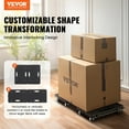 thumbnail image 2 of VEVOR Furniture Dolly,500 lbs Capacity Each Count, Furniture Mover with Wheels, Portable Moving Rollers 4 Wheels Heavy Duty, Small Flat Dolly Cart with Interlocking for Heavy Furniture, 2 Pack, Black, 2 of 9