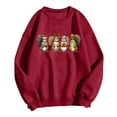 thumbnail image 6 of Fiaer Christmas Sweatshirts for Women Squirrel Christmas Pullover Xmas No Hooded Hoodie Cute Graphic Long Sleeve Plus Size Tops Red L, 6 of 6