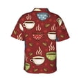 thumbnail image 3 of Bixox Men's Hawaiian Shirts Men's Coffee Cups Print Short-Sleeve Shirt-3X-Large, 3 of 8