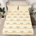thumbnail image 2 of Homewish Kawaii Bow 4 Pieces Queen Sheet Sets for Teenagers Female Women,Dreamy Princess Ultra Soft Flat Sheet,Abstract Stripes Bow Knot Queen Fitted Sheet,Microfiber Bedroom Decor, 2 of 7